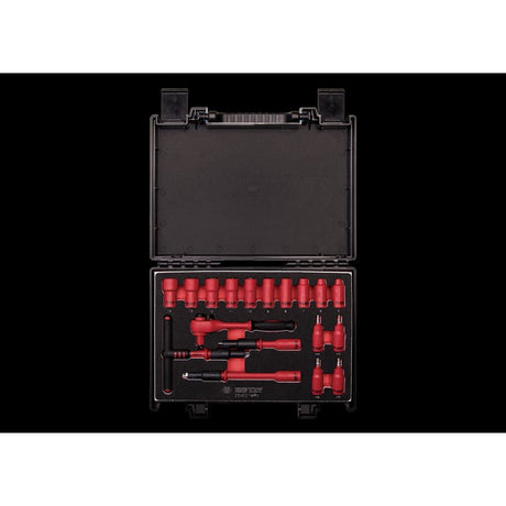 KING TONY Profi-Werkzeuge - 1/4" Steckschlüssel-Set, isoliert 18tlg. 25VE01MRV