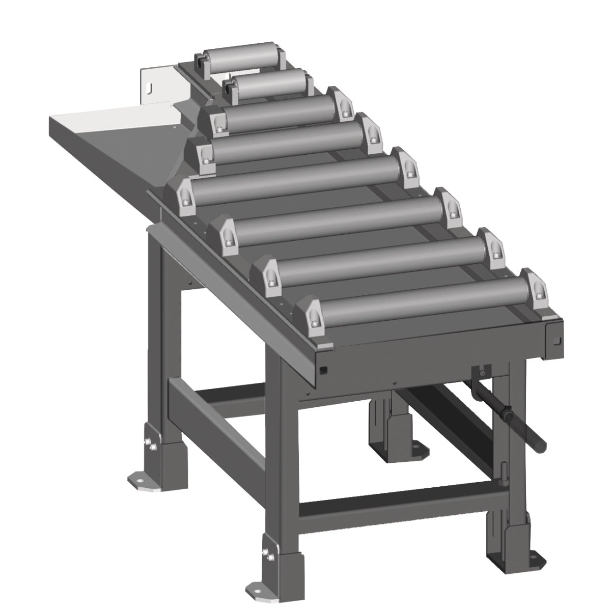 Metallkraft Rollenbahn motorisch, Abfuhrseite 2000 x 520 mm für 60°-Schnitte - Art. 3649327