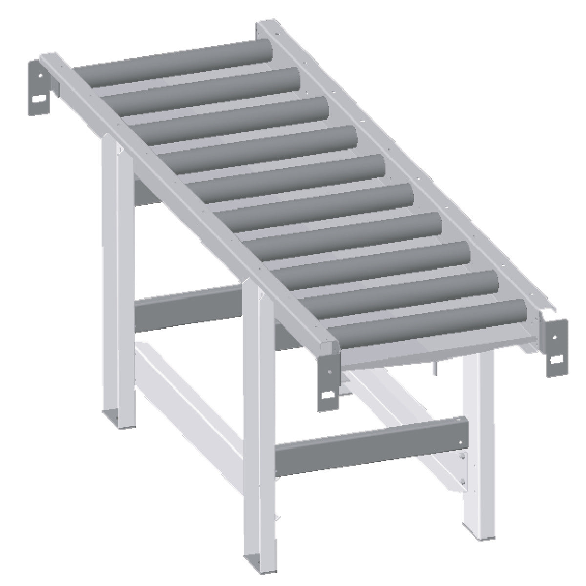 Metallkraft Rollenbahn 2000 x 520 mm, 10 Rollen - Art. 3649341