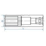 KING TONY Profi-Werkzeuge - Zündkerzen-Steckschlüssel, Zoll -  14 mm 36D014