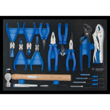 KING TONY Profi-Werkzeuge - Zangen in Schaumstoff-Einlage - 17 tlg 990217GRV