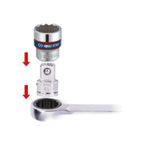 KING TONY Profi-Werkzeuge - Adapter Ratschenschlüssel, 13 mm, Antrieb 3/8" 373203R