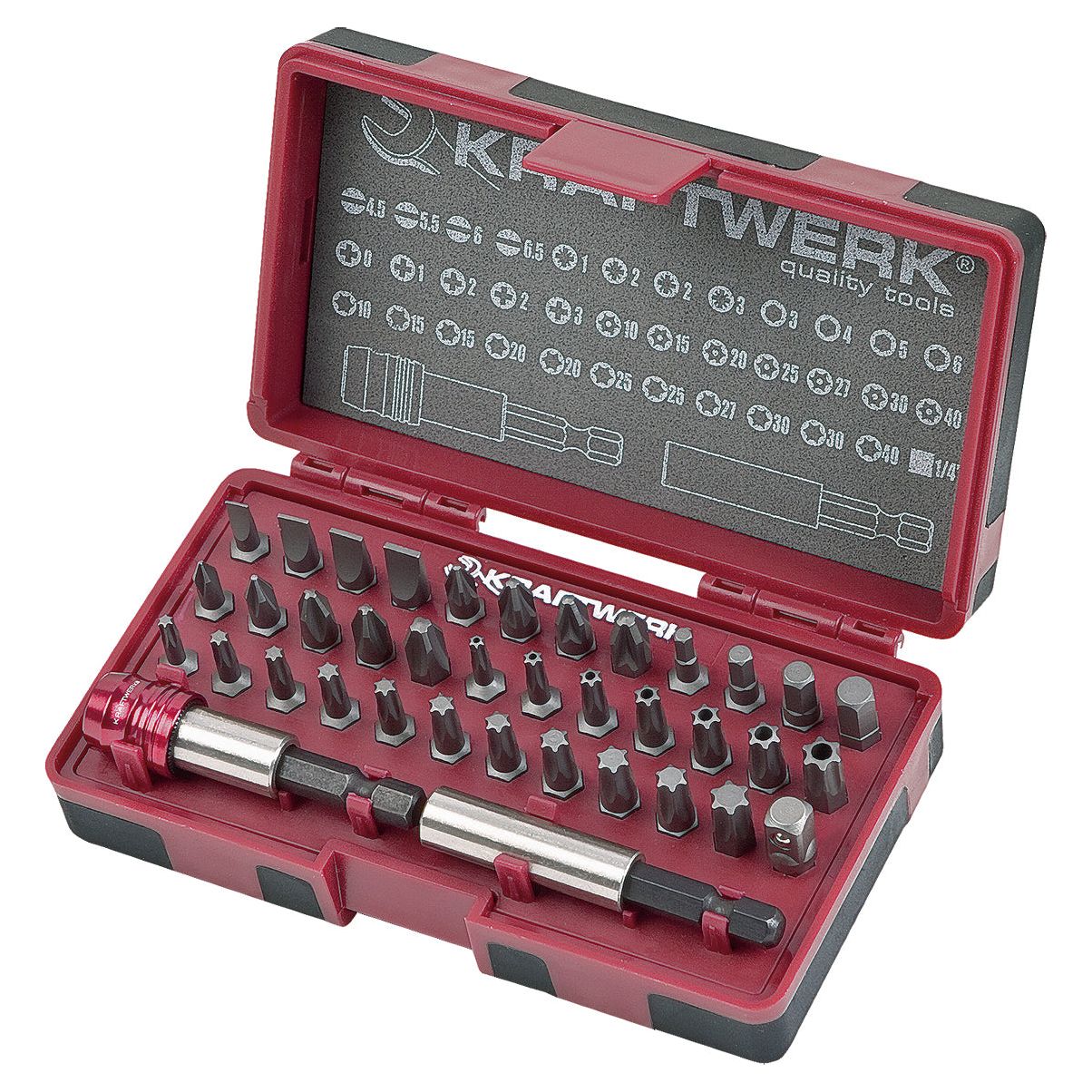 Kraftwerk 1/4" Universal-Bit-Box, 38-tlg