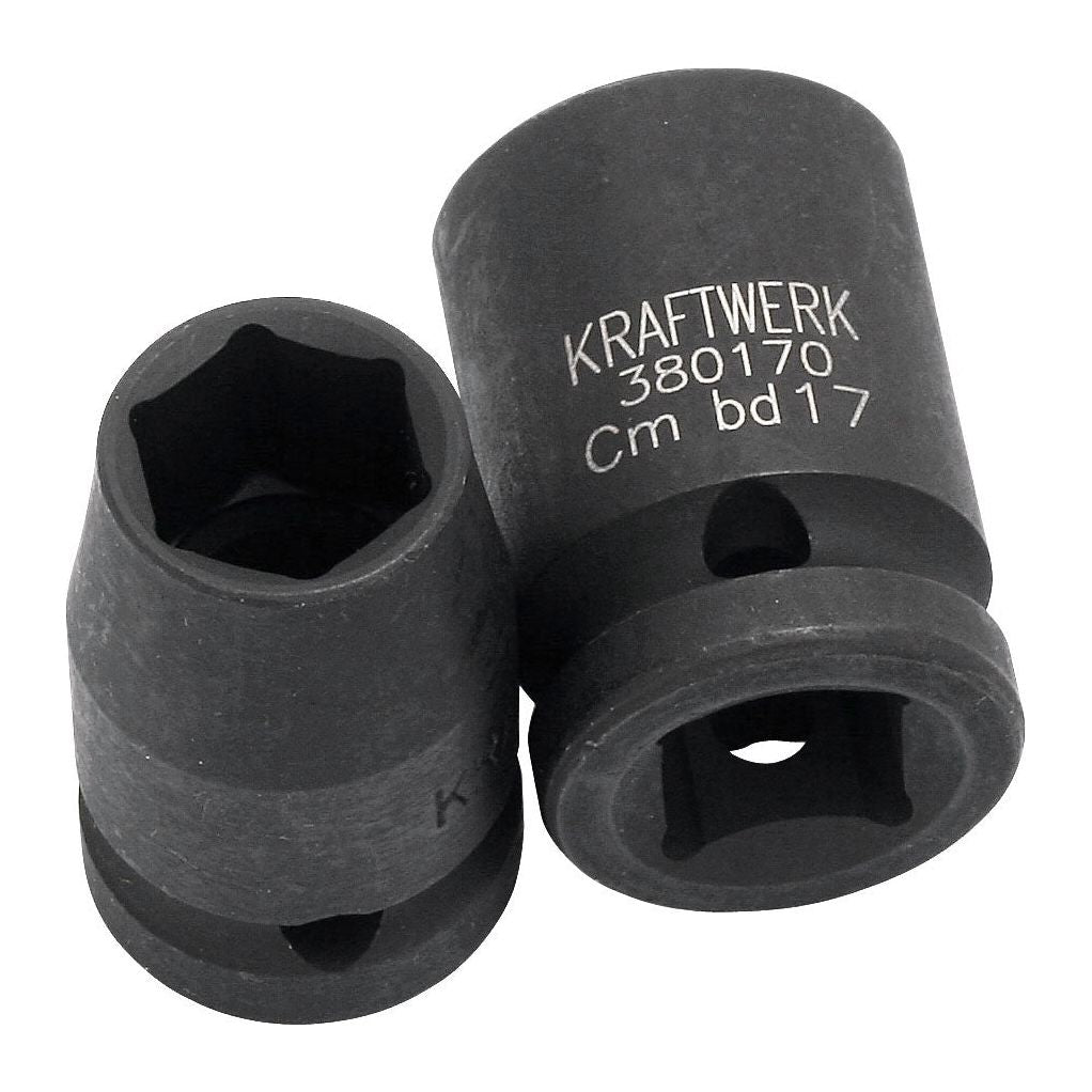 KRAFTWERK 17 mm PRO LINE 1/2" Schlag-Maschinenschrauber Steckschlüsseleinsatz Aussen Sechskant - KW-380170