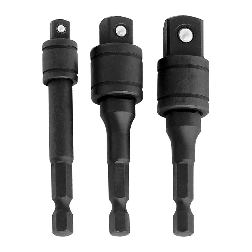 Kraftwerk PRO LINE 1/4" Schlag-Maschinenschrauber Steckschlüsseladapter Set, 1/4" - 1/2", 3-tlg