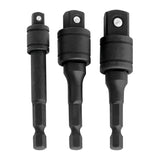 Kraftwerk PRO LINE 1/4" Schlag-Maschinenschrauber Steckschlüsseladapter Set, 1/4" - 1/2", 3-tlg