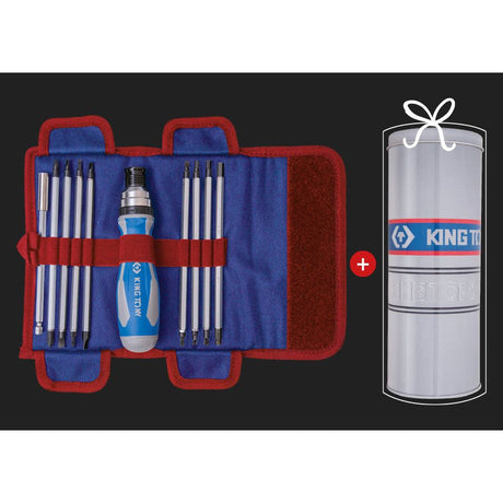 KING TONY Profi-Werkzeuge - Schraubendreher-Set mit umkehrbaren Klingen - 16 tlg. P32526MRN