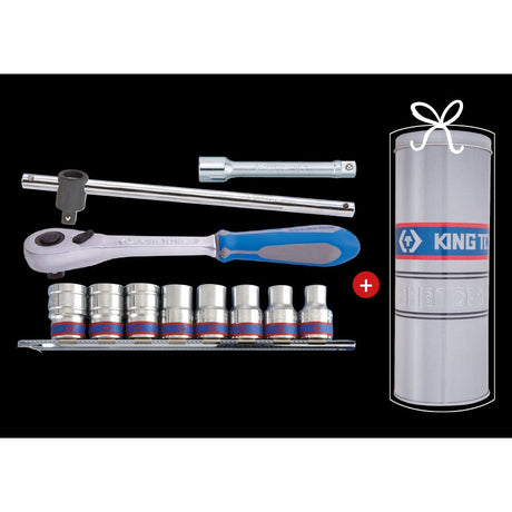 KING TONY Profi-Werkzeuge - 1/2" Steckschlüssel-Set - 11 tlg. P4311MR04