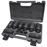 Kraftwerk PRO LINE 1/2" Schlag-Maschinenschrauber Steckschlüsseleinsatz Aussen Doppel-Sechskant Set, 12-kant, 24 - 36 mm, Innen Sechkant 14 - 19 mm