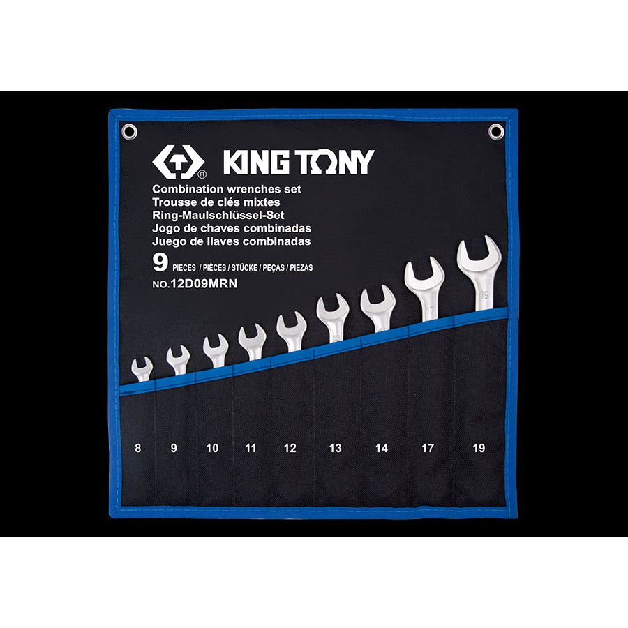 KING TONY Profi-Werkzeuge - Metrisches Kombischlüssel-set 9TLG 12D09MRN