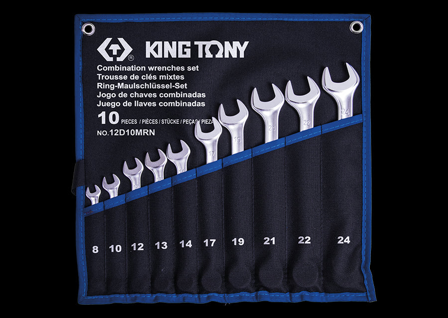 KING TONY Profi-Werkzeuge - Kombischlüssel-Set, metrisch - 10 tlg. 12D10MRN