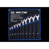 KING TONY Profi-Werkzeuge - Kombischlüssel-Set, metrisch - 10 tlg. 12D10MRN