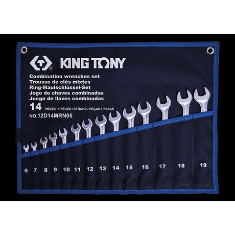 KING TONY Profi-Werkzeuge - Kombischlüssel-Set, metrisch - 14 tlg. 12D14MRN05