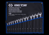 KING TONY Profi-Werkzeuge - Kombischlüssel-Set, metrisch - 14 tlg. 12D15MRN01
