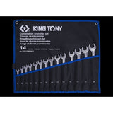KING TONY Profi-Werkzeuge - Kombischlüssel-Set, metrisch - 14 tlg. 12D15MRN01