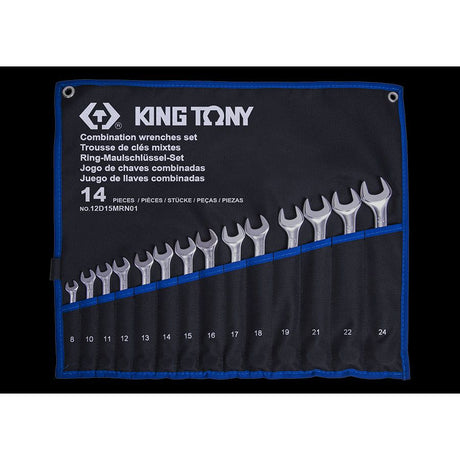 KING TONY Profi-Werkzeuge - Kombischlüssel-Set, metrisch - 14 tlg. 12D15MRN01