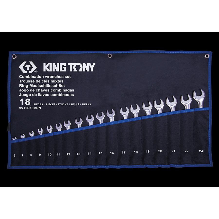 KING TONY Profi-Werkzeuge - Metrisches Kombischlüssel-set 18TLG 12D18MRN
