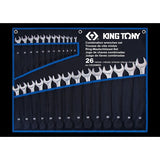KING TONY Profi-Werkzeuge - Metrisches Kombischlüssel-set 26TLG 12D26MRN