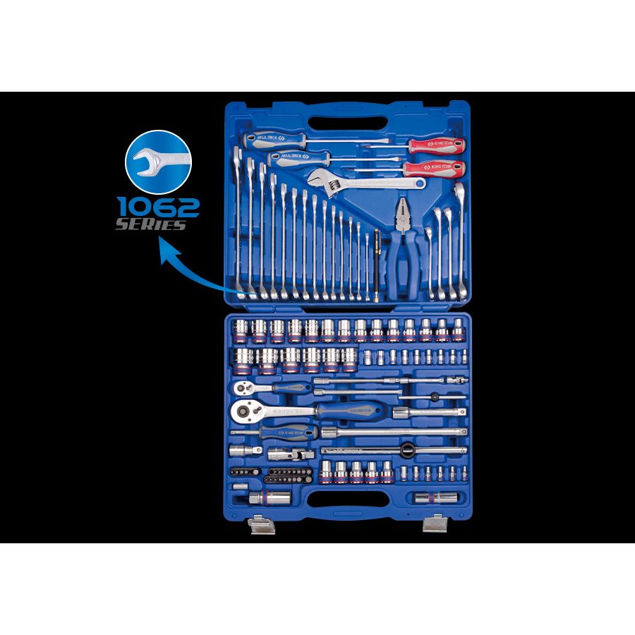 KING TONY Profi-Werkzeuge - Komplette werkzeugkoffer mit 1/4" und 1/2" steckschlüssel - 103 TLG. 7503MR01