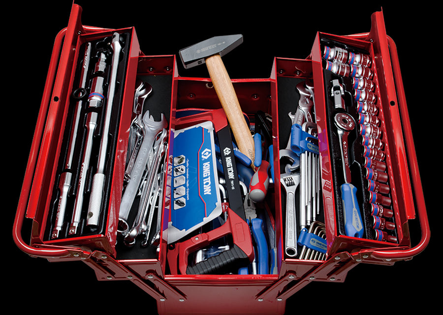 KING TONY Profi-Werkzeuge - Komplette Werkzeugkiste - 89 tlg. 902089MR03