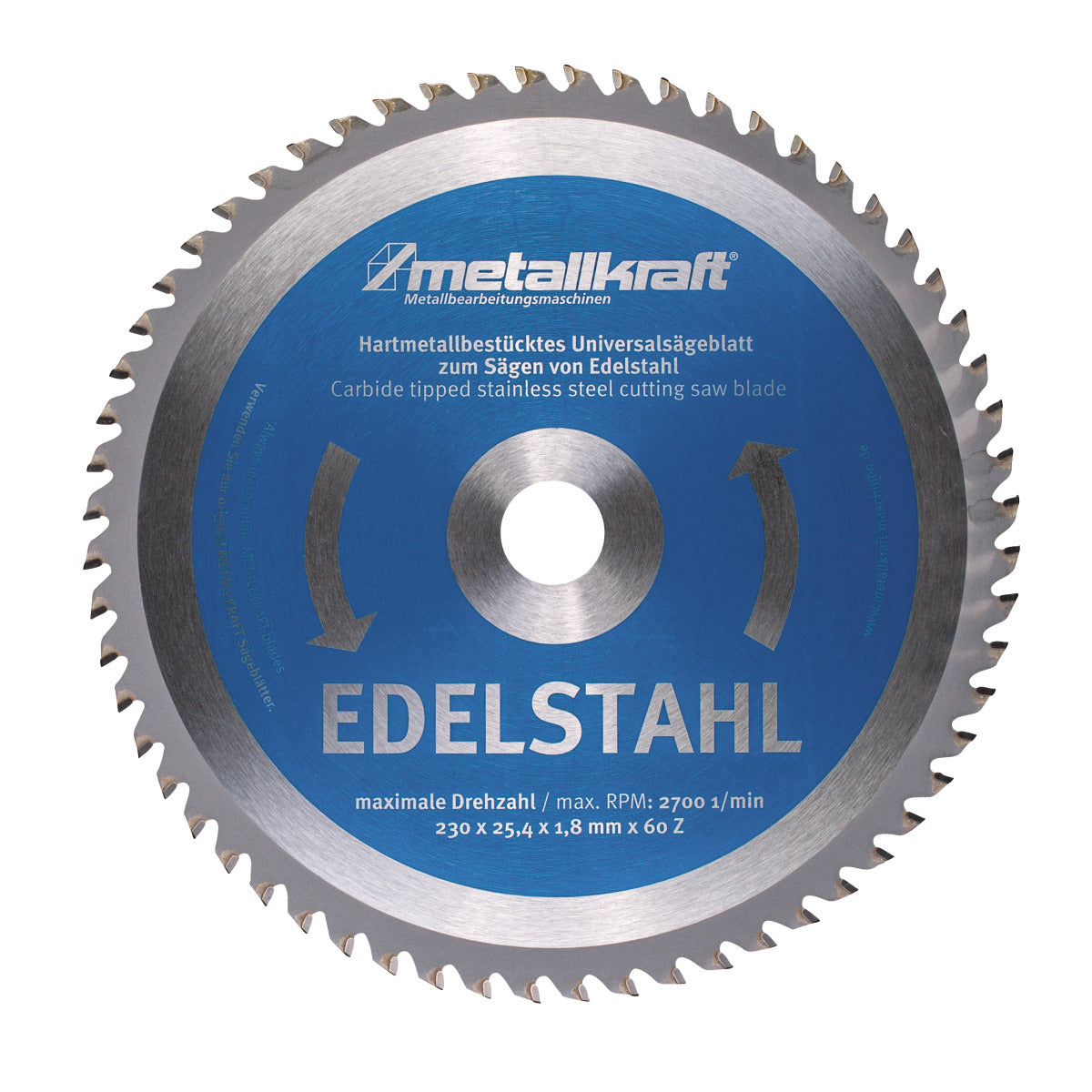 Metallkraft Sägeblatt für Edelstahl Ø 230 x 1,8 x 25,4 mm - Art. 3850233