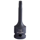 Kraftwerk PRO LINE 1/2" Schlag-Maschinenschrauber Schraubendreher-Steckschlüsseleinsatz Innen TX, TORX, 78 mm lang, T40