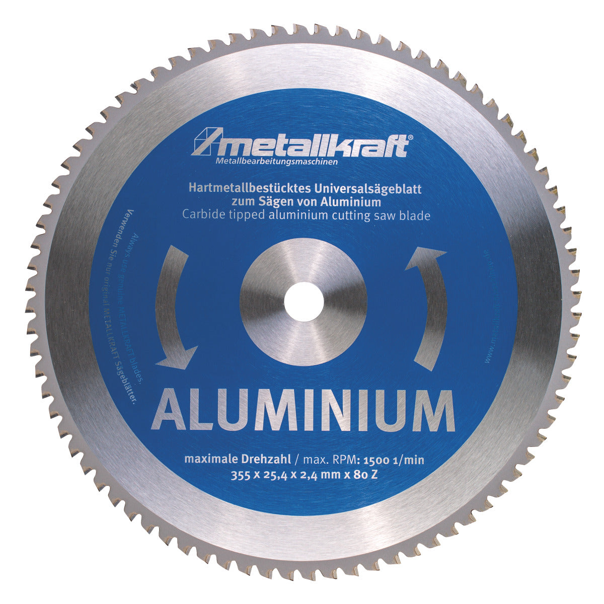 Metallkraft Sägeblatt für Aluminium Ø 355 x 2,4 x 25,4 mm - Art. 3853502