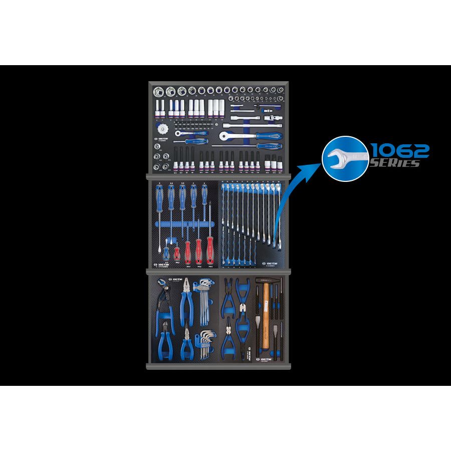 KING TONY Profi-Werkzeuge - 155 Werkzeuge EVAWAVE Einlage 934008MED7