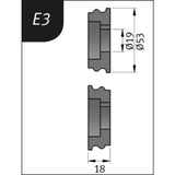 Metallkraft Biegerollensatz Typ E3, Ø 53 x 19 x 18 mm - Art. 3880123