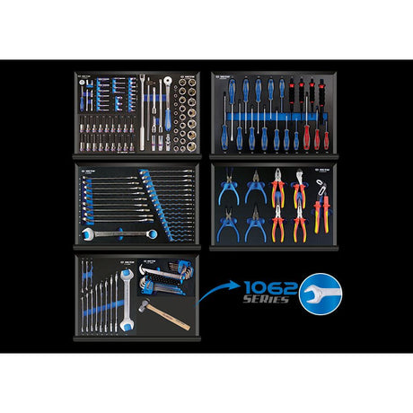 KING TONY Profi-Werkzeuge - 166 Werkzeuge EVAWAVE Einlage 934016MED4