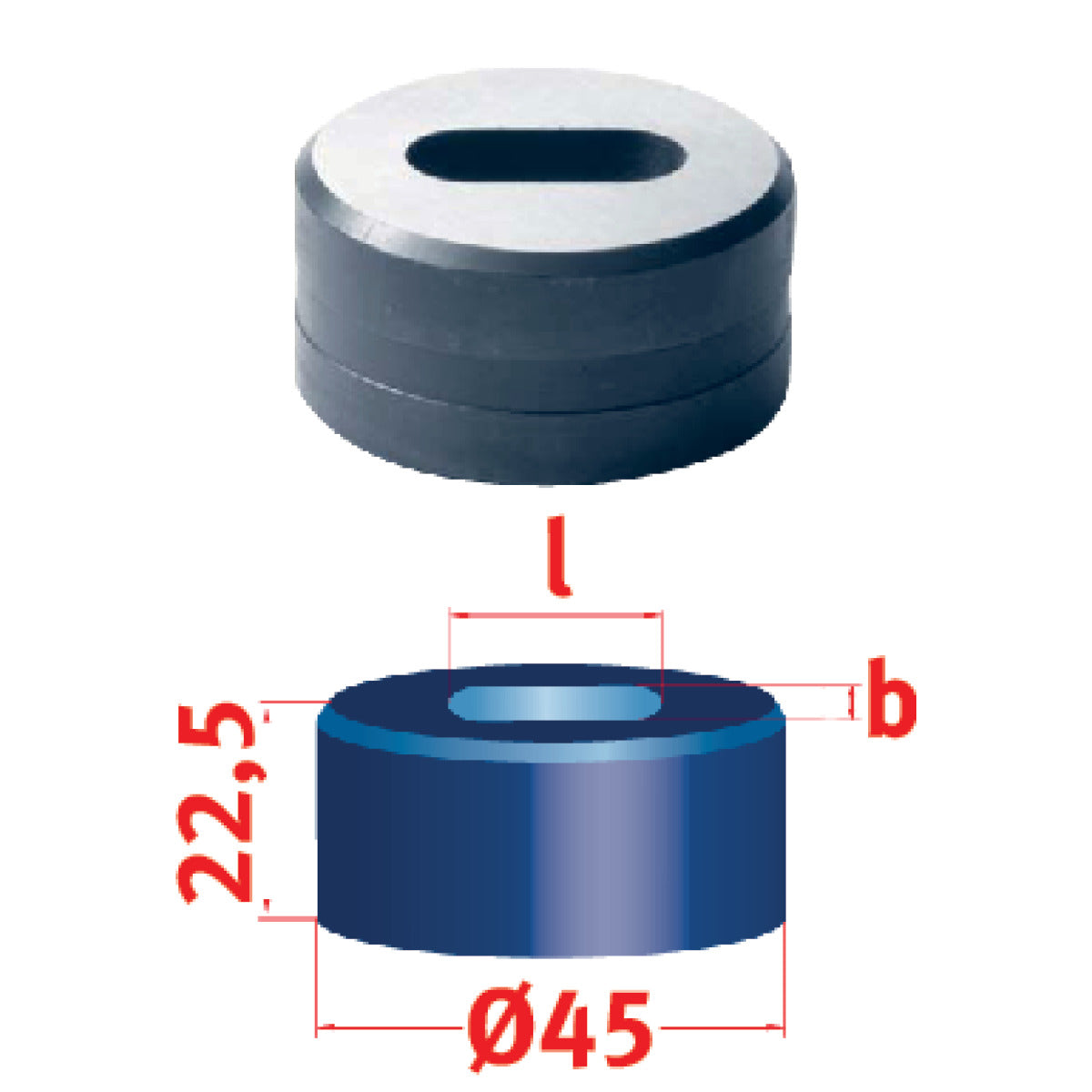 Metallkraft Langlochmatrize Nr.45 10,0 x 21,0 mm - Art. 3889410,0X21,0