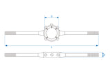 KING TONY Profi-Werkzeuge - Schneideisenhalter, M10-M11 - 260 mm 39213011M
