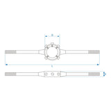 KING TONY Profi-Werkzeuge - Schneideisenhalter, M12-M14, 12941MQ - 310 mm 39213814M