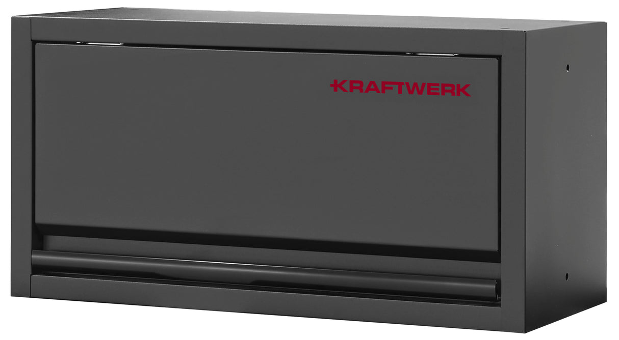 Kraftwerk Mobilio Werkstatteinrichtung, Werkbank Black Edition 3er Kombi mit 5 Schubladen, 4 Schränken, Vierkant-Lochwand, Arbeitsplatte Buche Multiplex, Tiefe 721 mm
