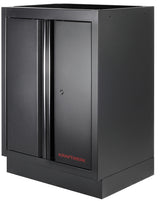 Kraftwerk Mobilio Werkstatteinrichtung, Werkbank Black Edition 4er Unterschrank-Kombi, 17 Schubladen, 1 Schrank, Arbeitsplatte Buche Multiplex, Tiefe 721 mm