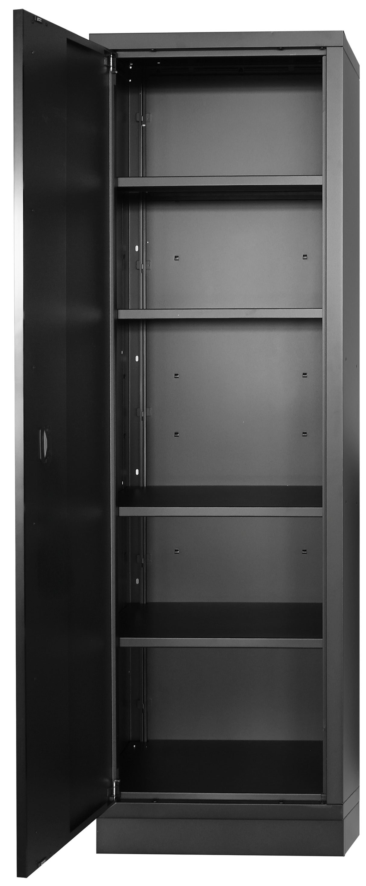 Kraftwerk Mobilio Werkstatteinrichtung, Werkbank Black Edition 3er Schrank-Kombi, 9 Schubladen, 1 Hochschrank, Arbeitsplatte Edelstahl