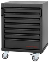 KRAFTWERK 3964K-H5R4-K1WIX Mobilio 4er Kombi Standard – Edelstahl-Arbeitsplatten, Hochschrank, Lochwand & Rollschrank, 2640 mm - KW-3964K-BLK-016-IX