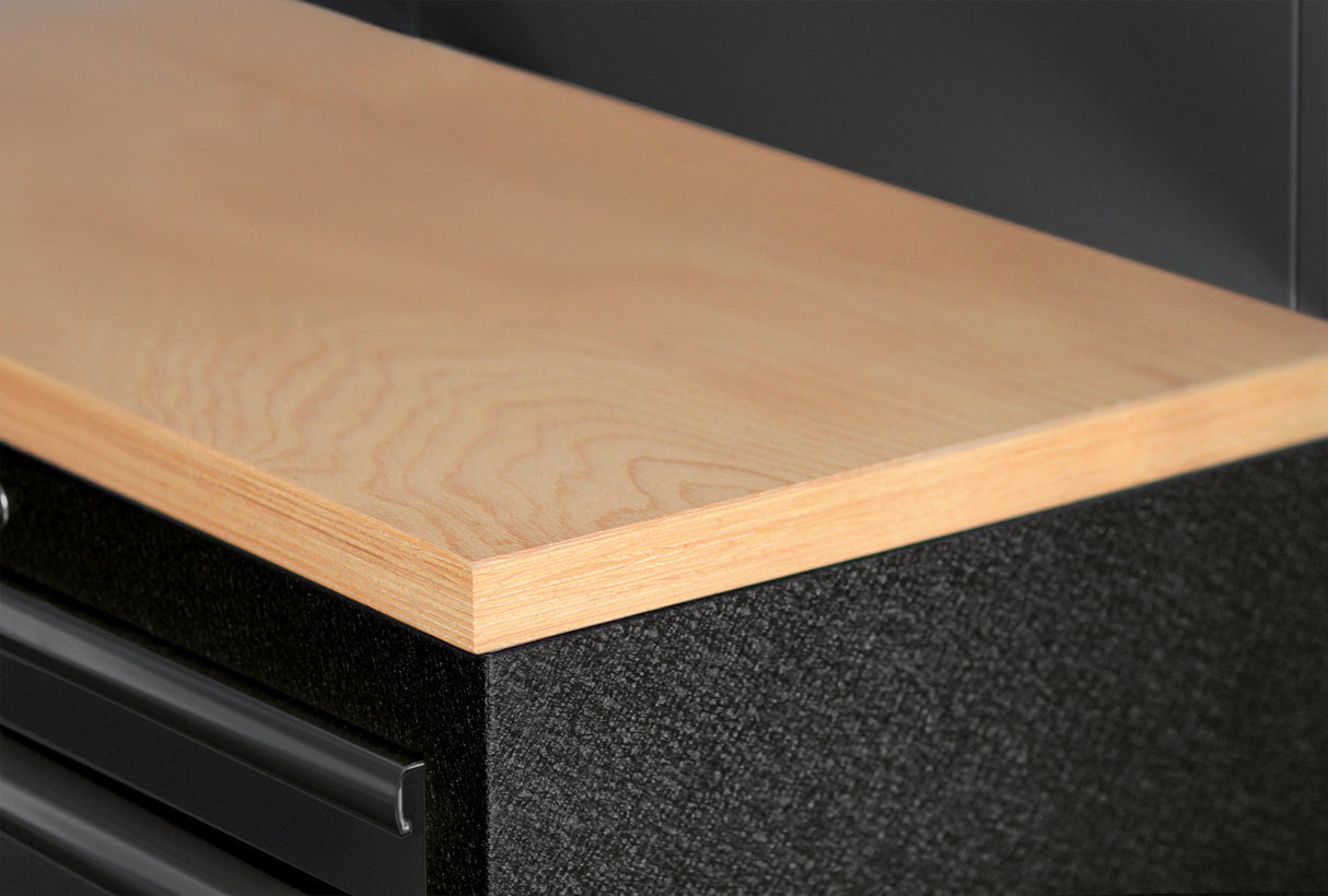 Kraftwerk MOBILIO 4-Element-Schrankwand mit Vierkantlochwand – freistehend - KW-3964K-BLK