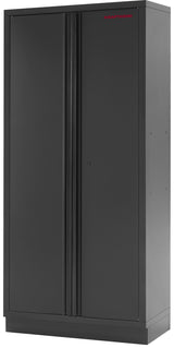 Kraftwerk MOBILIO 4-Element-Schrankwand mit Vierkantlochwand – freistehend - KW-3964K-BLK