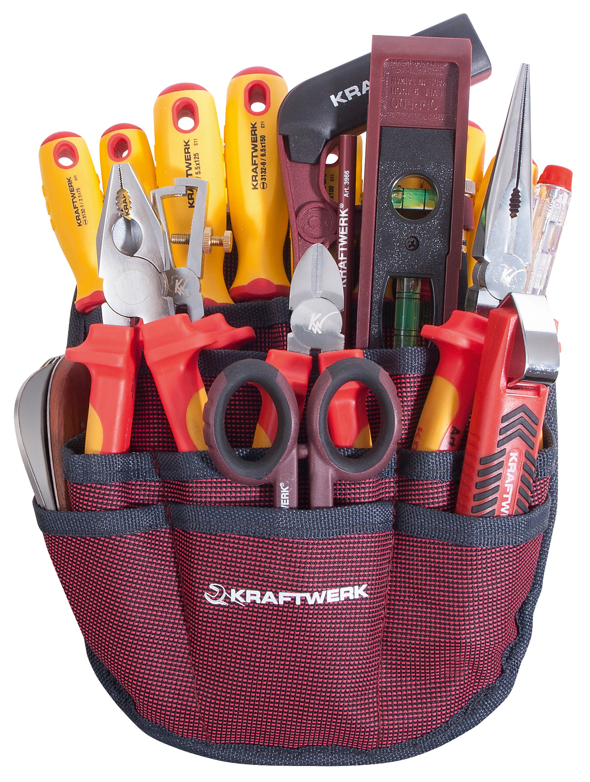 Kraftwerk PRO LINE VDE Elektriker-Werkzeugsatz in Gürteltasche, 20-tlg