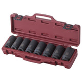 Kraftwerk PRO LINE 3/4" Schlag-Maschinenschrauber Steckschlüsseleinsatz Aussen Sechskant Set, 78 mm lang, 26 - 38 mm, 8-tlg