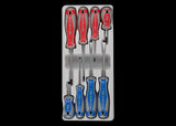 KING TONY Profi-Werkzeuge - Schlitz- und PHILLIPS®-Schraubenzieher-Set -  8 tlg. 33108MR