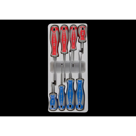 KING TONY Profi-Werkzeuge - Schlitz- und PHILLIPS®-Schraubenzieher-Set -  8 tlg. 33108MR