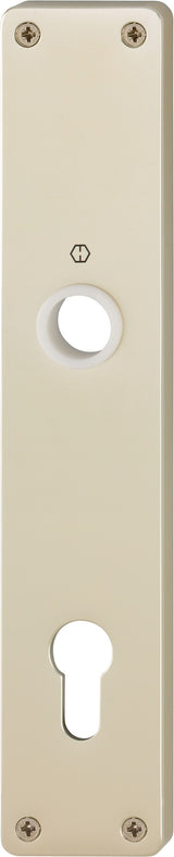 HOPPE Langschildpaar 202H PZ 92 mm – Neusilberfarbiges Aluminium-Langschild, sichtbare Verschraubung