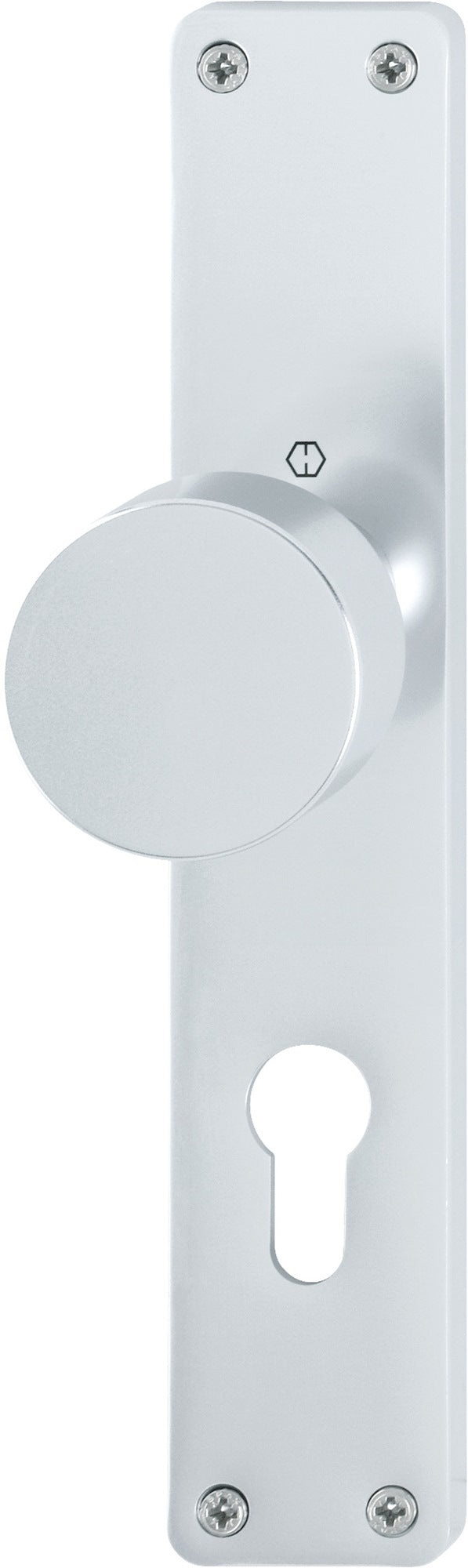 HOPPE Knopflangschild 54/202 Aluminium F1 72 mm PZ – Türbeschlag für Abschlusstüren