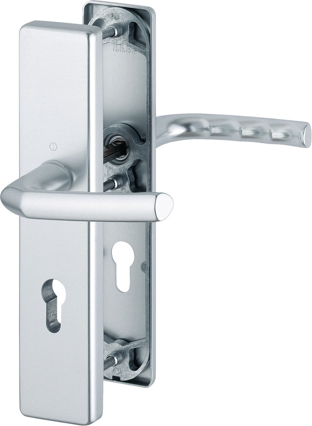 HOPPE Schutzgarnitur Birmingham 1117/2221A/2440 Alu F1 72 mm für Türstärke 37-42 mm