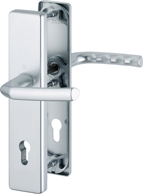 HOPPE Schutzgarnitur Birmingham 1117/2221A/2440 Alu F1 72 mm für Türstärke 37-42 mm