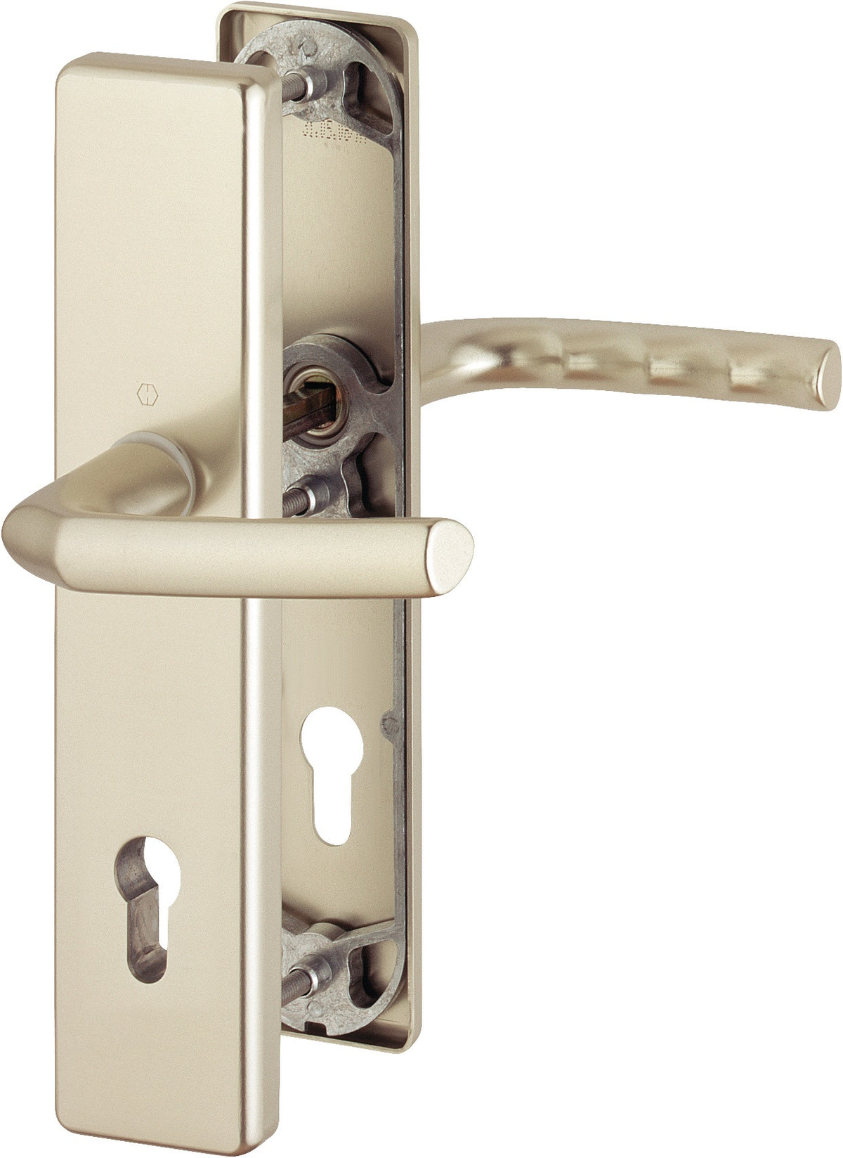 HOPPE Schutzgarnitur Birmingham 1117/2221A/2440 Alu F1 72 mm für Türstärke 37-42 mm