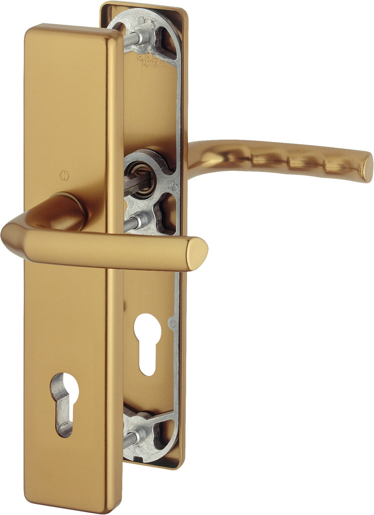 HOPPE Schutzgarnitur Birmingham 1117/2221A/2440 Alu F1 72 mm für Türstärke 37-42 mm