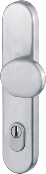 HOPPE Knopflangschild E86G/3332ZA Edelstahl für Kombischutz PZ 72 mm